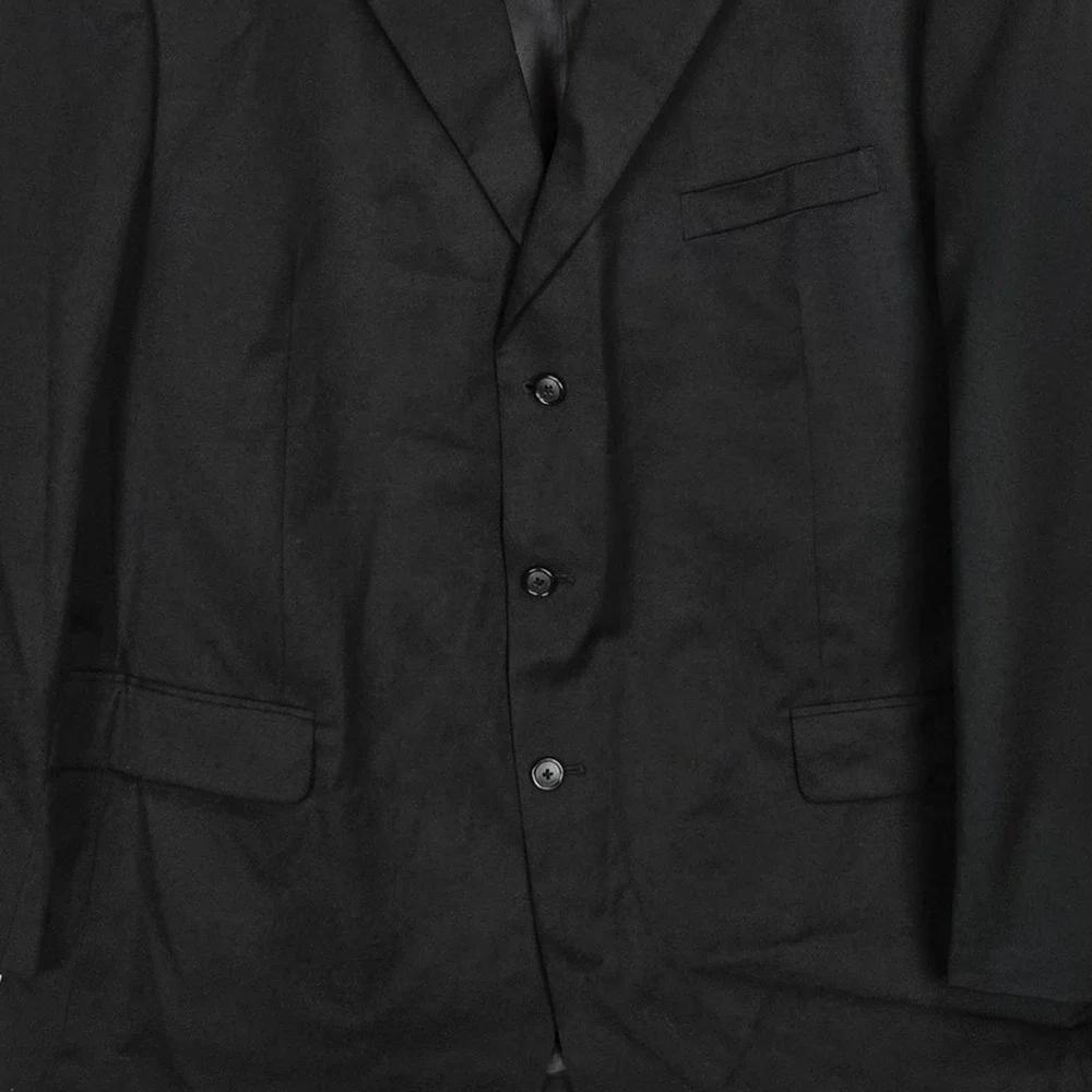 Vtg F.R. Tripler & Co. Black Sport Coat L(48) Woolmark Suit Jacket Event Career
